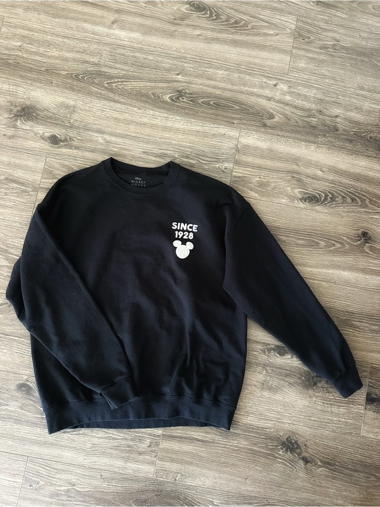 Disney Other - Vintage Disney Black Crewneck Sweatshirt with White 'Since 1928' Graphic